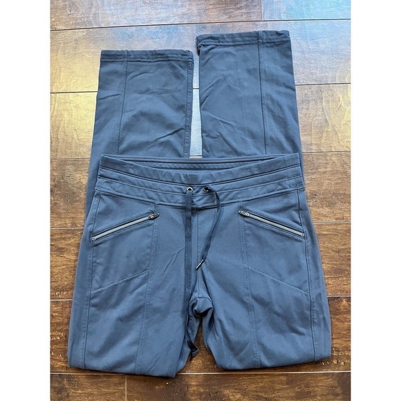Athleta Pants - Athleta Active Casaul Slouchy Stretch Straight Leg Zipper Wasit Tie Pants Size S